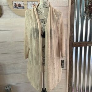 NWT JM Collection Tan Cardigan XL